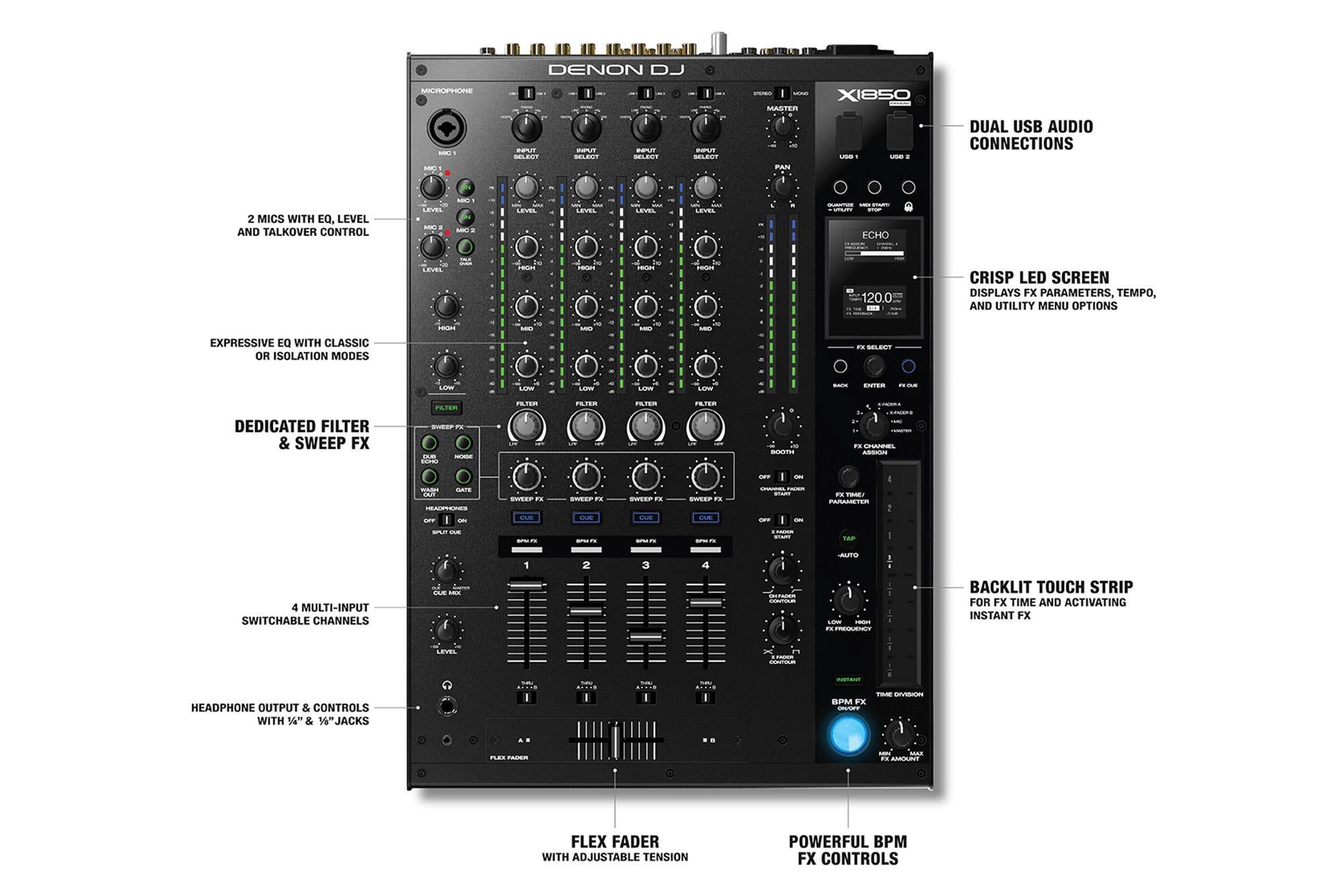 Denon X1850 Prime Professional DJ Mixer